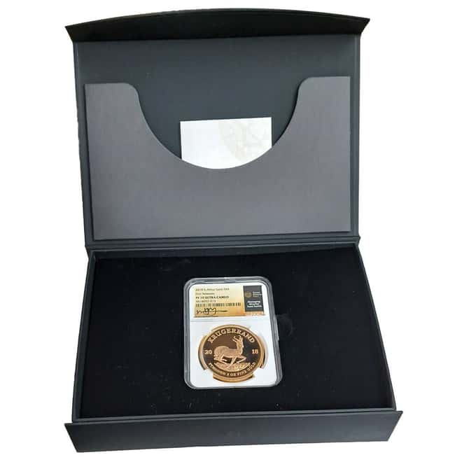 2018 South Africa 2 oz Proof Gold Krugerrand NGC PF 70 UCAM FR w/Box & COA (Tumi Tsehlo)
