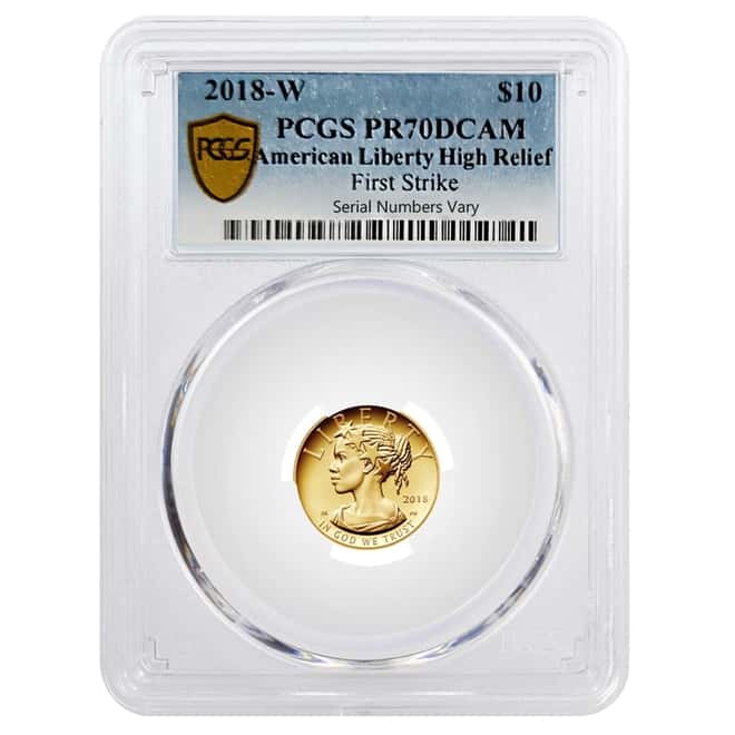 2018 W 1/10 oz $10 American Liberty Proof Gold Coin PCGS PF 70 First Strike