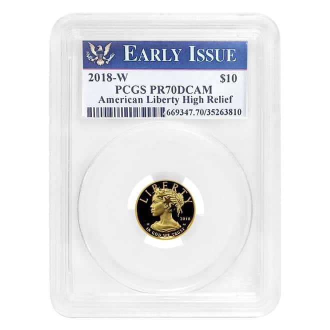 2018-W 1/10 oz $10 American Liberty Proof Gold Coin PCGS PF 70 Early Issue