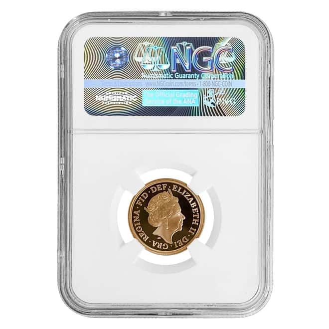 2018 Great Britain Proof Gold British Sovereign Sapphire Anniv. Privy NGC PF 70 UCAM