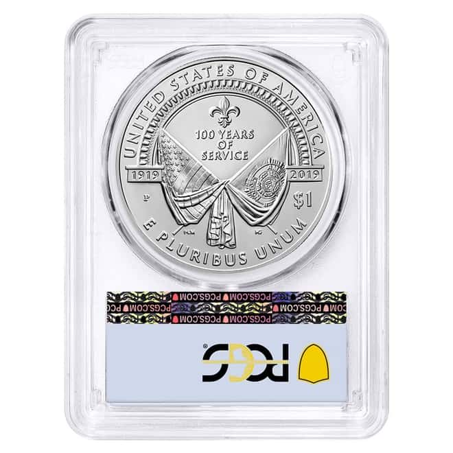 2019-P American Legion 100th Anniversary Silver Dollar $1 PCGS MS 70 FDOI