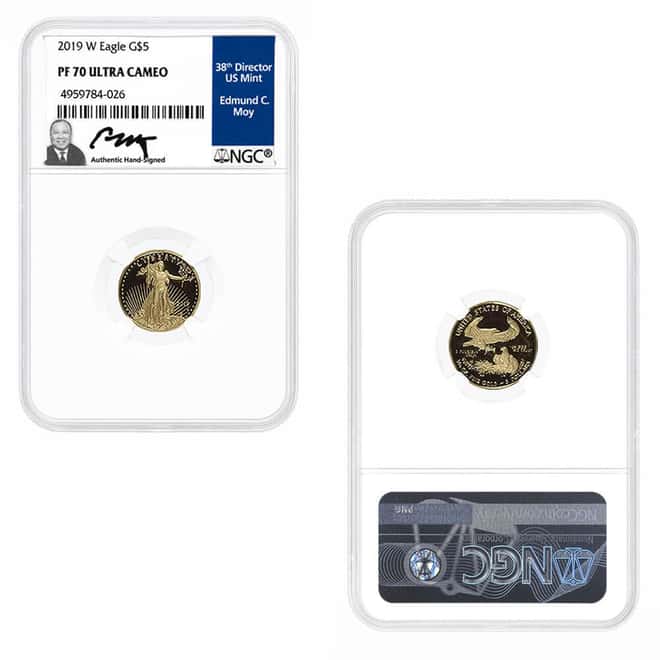 2019-W 1.85 oz Proof Gold American Eagle 4-Coin Set NGC PF 70 UCAM (Edmund C. Moy)