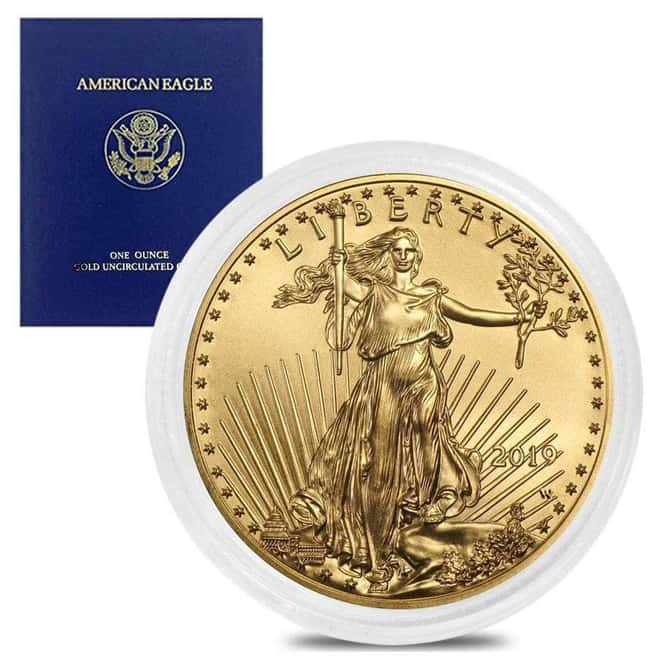 2019-W 1 oz $50 Burnished Gold American Eagle (w/Box & COA) 