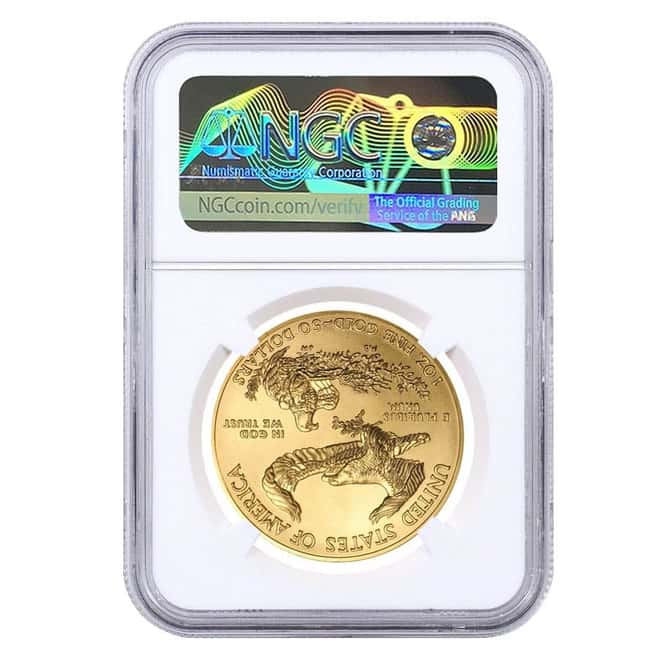 2019-W 1 oz $50 Burnished Gold American Eagle NGC MS 69 Early Releases