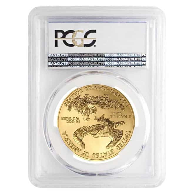 2019-W 1 oz $50 Burnished Gold American Eagle PCGS SP 70 First Strike