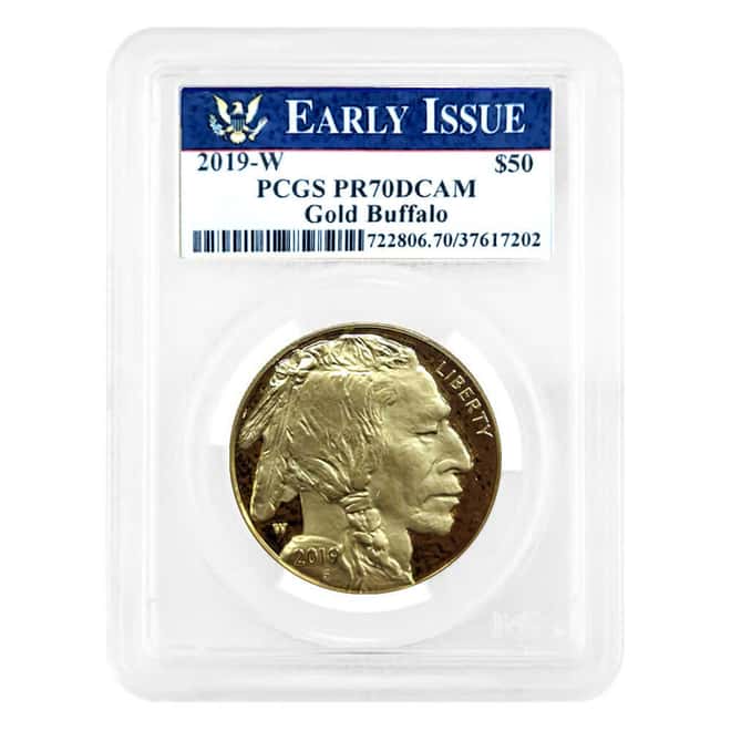 2019-W 1 oz $50 Proof Gold American Buffalo PCGS PF 70 DCAM Early Issue