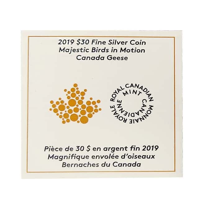 2019 2 oz Silver Canada Geese - Majestic Birds in Motion Hologram Coin (w/Box & COA)