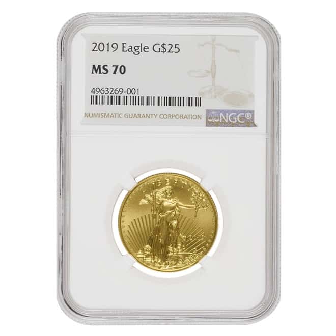 2019 1/2 oz Gold American Eagle NGC MS 70