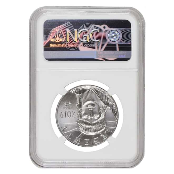 2019 1 oz $100 Platinum American Eagle NGC MS 69 Mint Error (Rev Struck Thru)