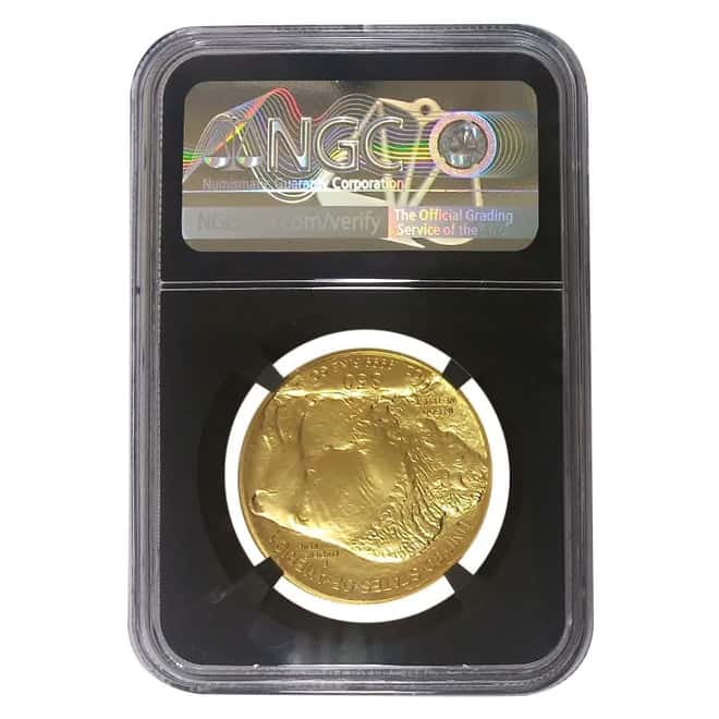 2019 1 oz Gold American Buffalo NGC MS 69 Mint Error (Retro, Edmund C. Moy Sign)