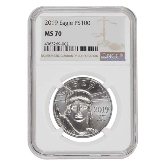 2019 1 oz Platinum American Eagle NGC MS 70