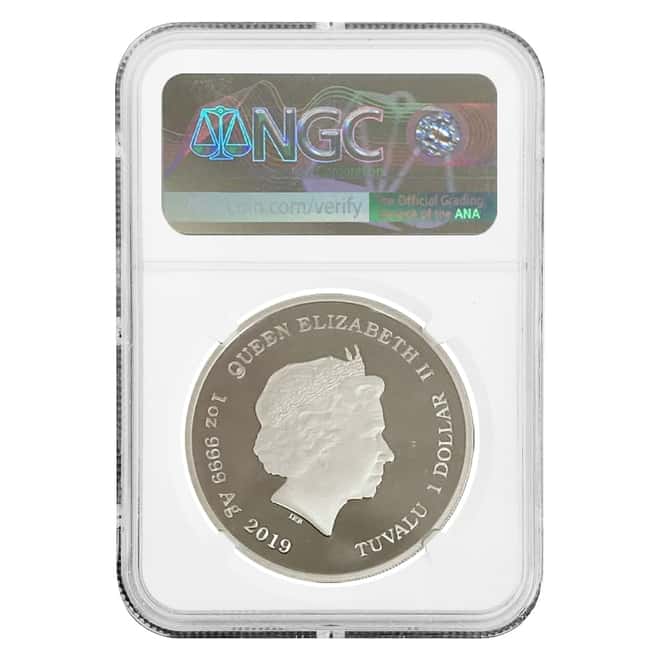 2019 1 oz Tuvalu Proof Lisa Simpson Colorized Silver Coin NGC PF 70