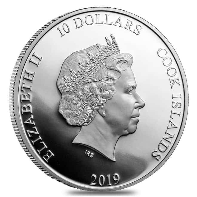 2019 2 oz Silver Anchor - Fair Winds & Following Seas Cook Islands Coin (w/Box & COA)