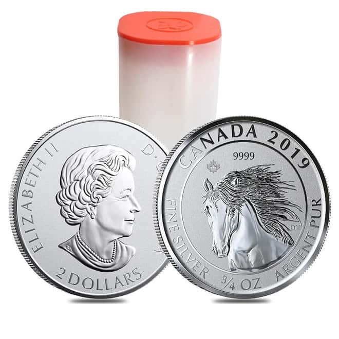 2019 3/4 oz Canadian Wild Horse Reverse Proof Silver Coin .9999 Fine