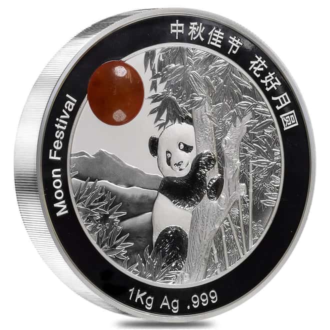 2019 China 1 Kilo Panda Moon Festival Proof Silver Medal