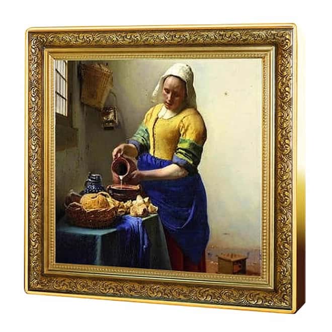 2019 Niue 1 oz Colorized Silver The Milkmaid Johannes Vermeer Coin (w/Box & COA)