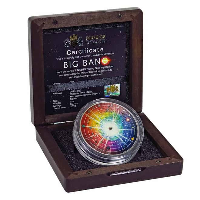 2019 Niue 2 oz Silver Big Bang - Universe Antiqued Dome Coin (w/Box & COA)