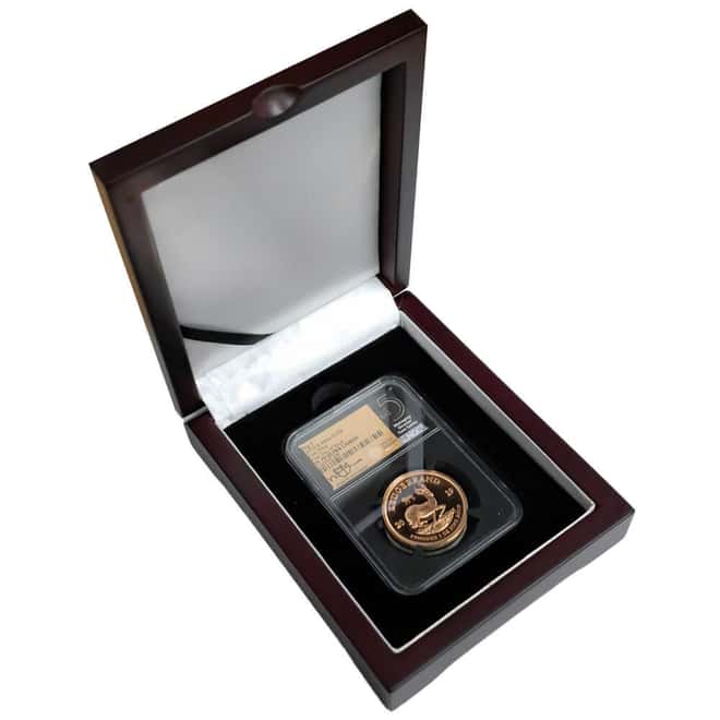 2019 South Africa 1 oz Proof Gold Krugerrand Big 5 Lion Privy NGC PF 70 FD Tumi Tsehlo (w/Box)