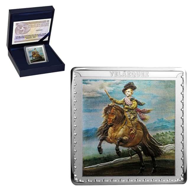 2019 Spain 1 oz Colorized Silver Velazquez - Prince Baltasar Coin (w/Box & COA)
