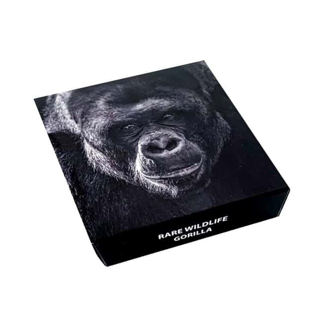 2019 Tanzania 2 oz Silver Gorilla High Relief Colorized Coin (w/Box & COA)