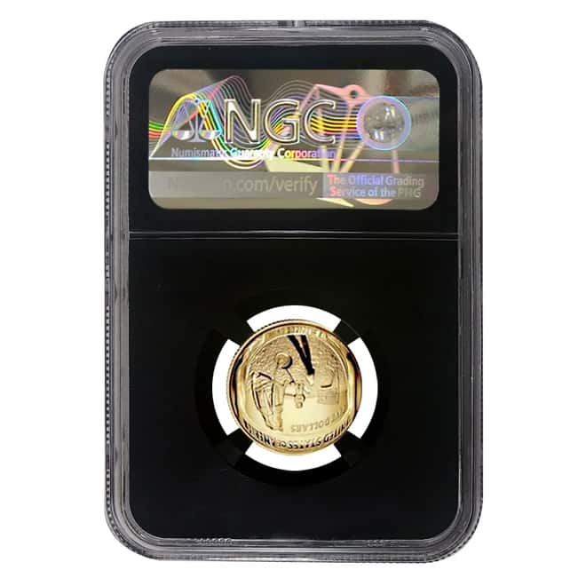 2019 W Apollo 11 50th Anniversary $5 Proof Gold Comm. NGC PF 70 FR (Retro)