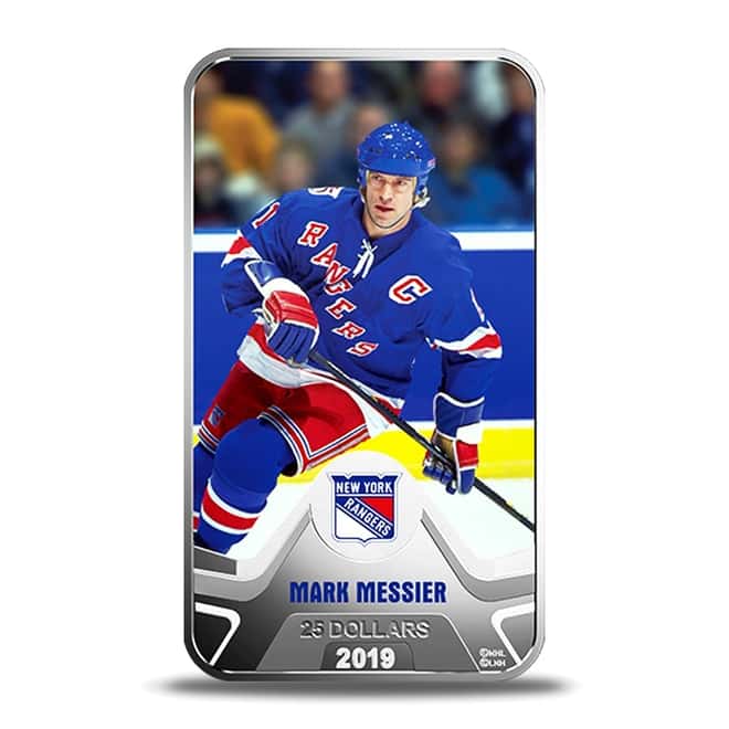 2019 Canada 1.5 oz Silver New York Rangers - Mark Messier Proof Colorized Coin (w/Box & COA)