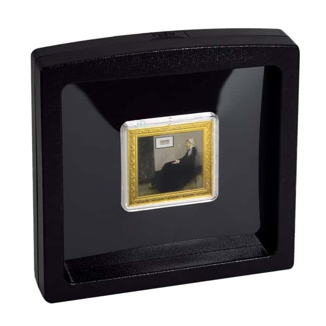 2019 Niue 1 oz Colorized Silver Whistler's Mother James McNeill Whistler Coin (w/Box & COA)