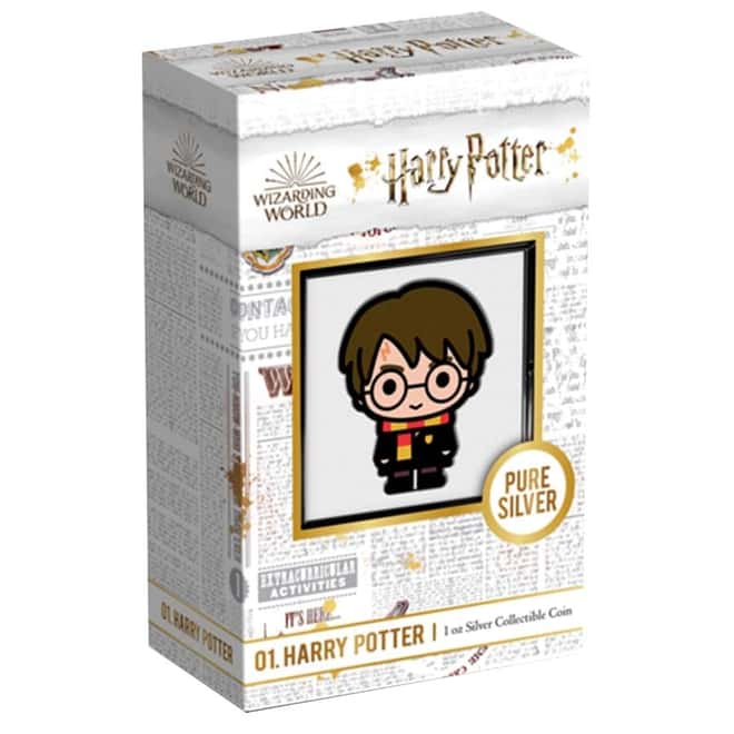 2020 1 oz Colorized Silver Harry Potter - Niue Chibi Coin Collection $2 Coin (w/Box & COA)