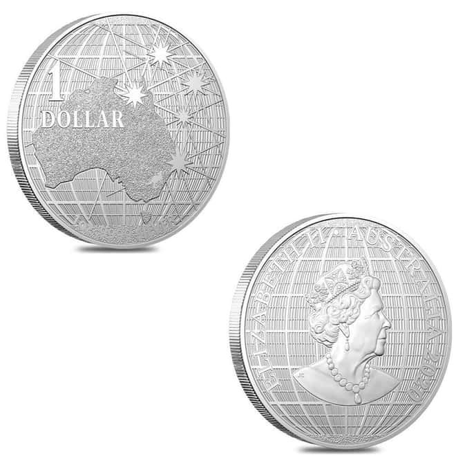2020 Australia 1 oz Beneath the Southern Skies Silver Coin BU