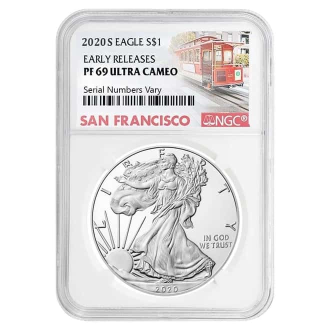 2020-S 1 oz Proof Silver American Eagle NGC PF 69 UCAM Early Releases (SF Label)