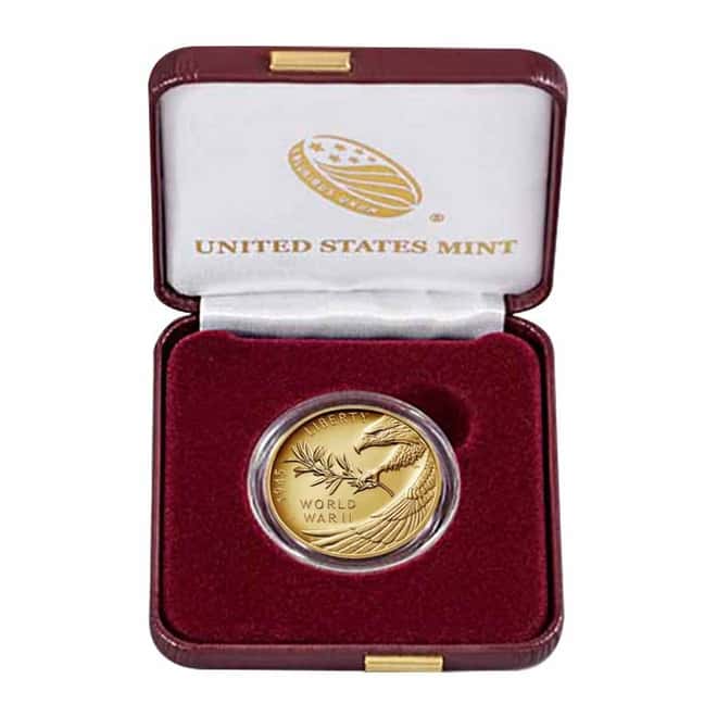 2020-W 1/2 oz End of WWII 75th Anniversary $25 Proof Gold Coin (w/Box & COA)