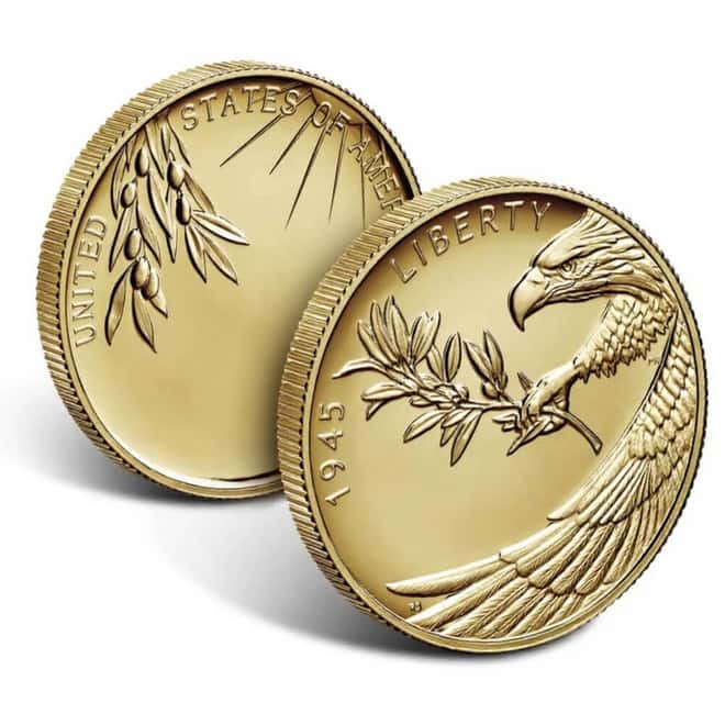 2020-W 1/2 oz End of WWII 75th Anniversary $25 Proof Gold Coin (in Cap)