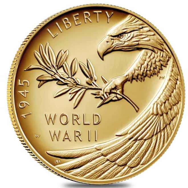 2020-W 1/2 oz End of WWII 75th Anniversary $25 Proof Gold Coin (in Cap)