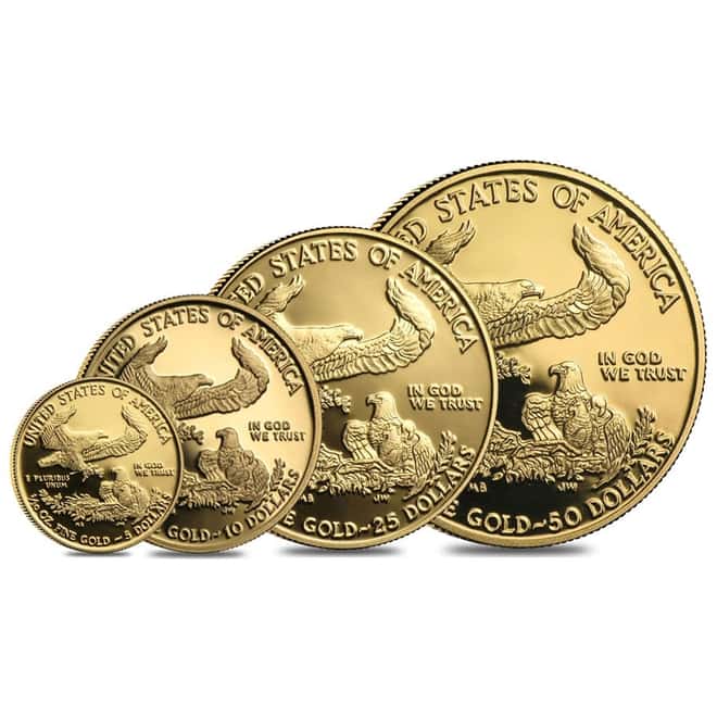 2020-W 1.85 oz Proof Gold American Eagle 4-Coin Set (wBox & COA)