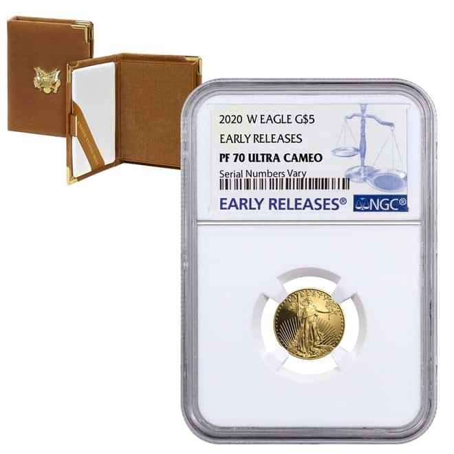 2020-W 1/10 oz $5 Proof Gold American Eagle NGC PF 70 UCAM Early Releases