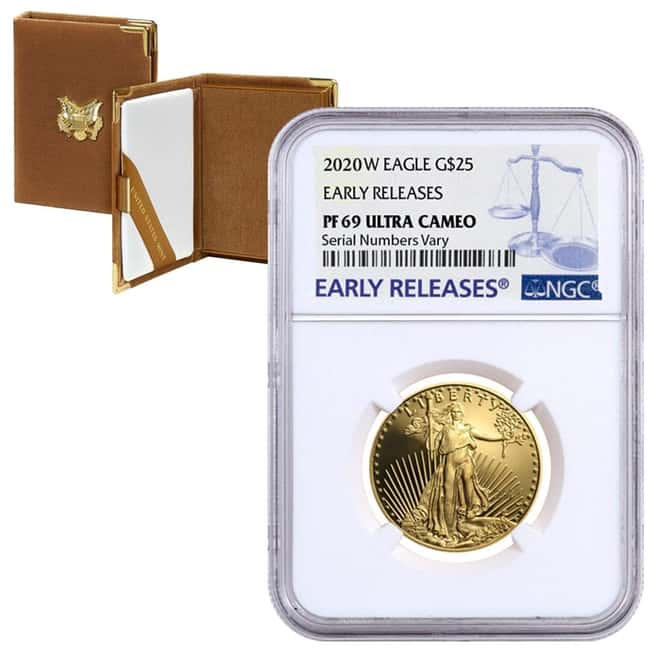 2020-W 1/2 oz $25 Proof Gold American Eagle NGC PF 69 UCAM Early Releases