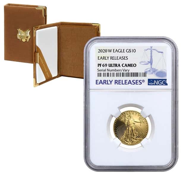 2020-W 1/4 oz $10 Proof Gold American Eagle NGC PF 69 UCAM Early Releases 