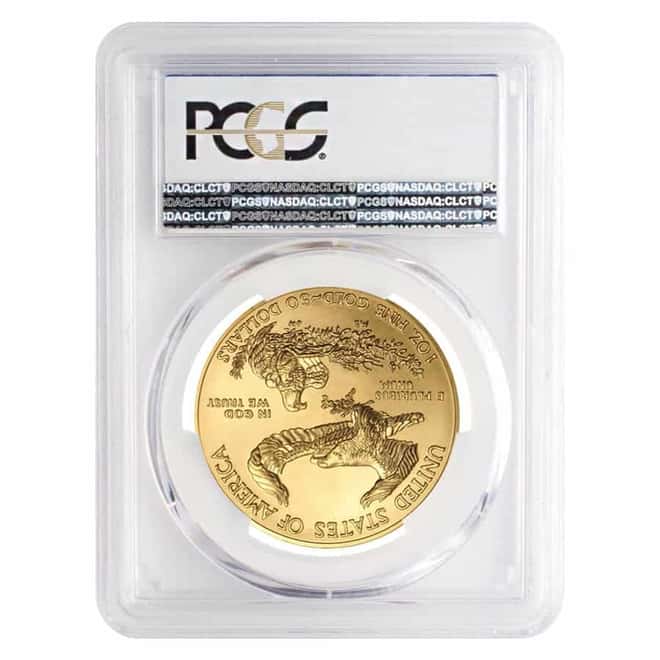 2020-W 1 oz $50 Burnished Gold American Eagle PCGS SP 70 First Strike