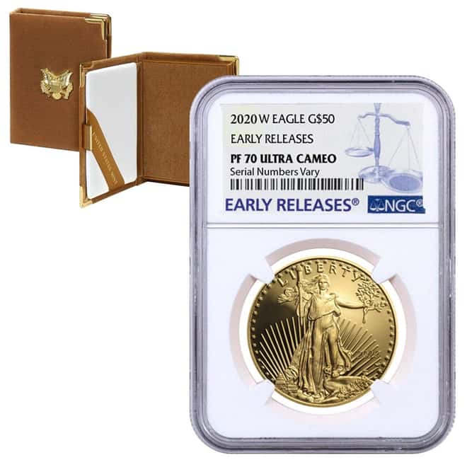 2020-W 1 oz $50 Proof Gold American Eagle NGC PF 70 UCAM Early Releases