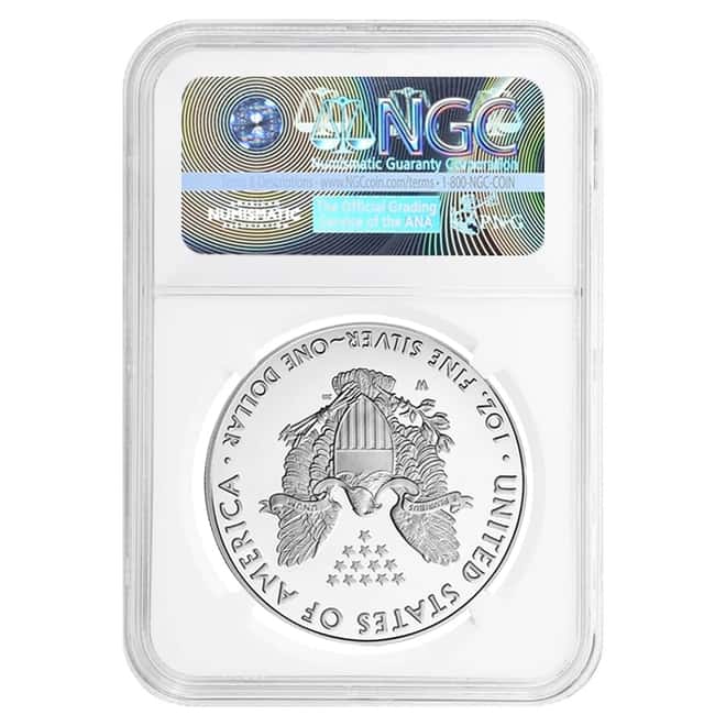 2020-W V75 Privy 1 oz Proof Silver American Eagle End of WWII 75th Anniv NGC PF 70 FDOI (V-Day Label)