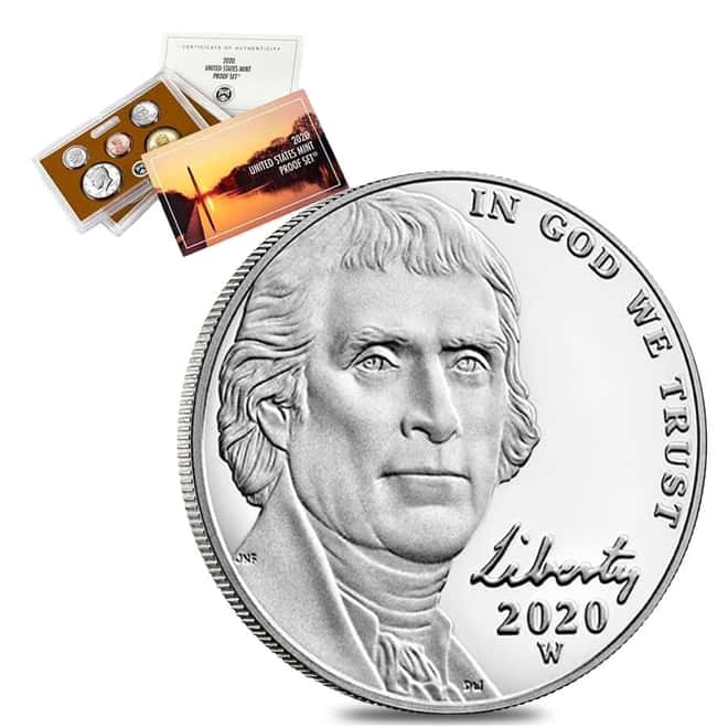 2020-W Jefferson Nickel (w/ 2020-S US Mint Proof 10-Coin Set)