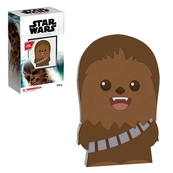 2020 1 oz Colorized Silver Star Wars - Chewbacca - Niue Chibi Coin Collection (w/Box & COA)