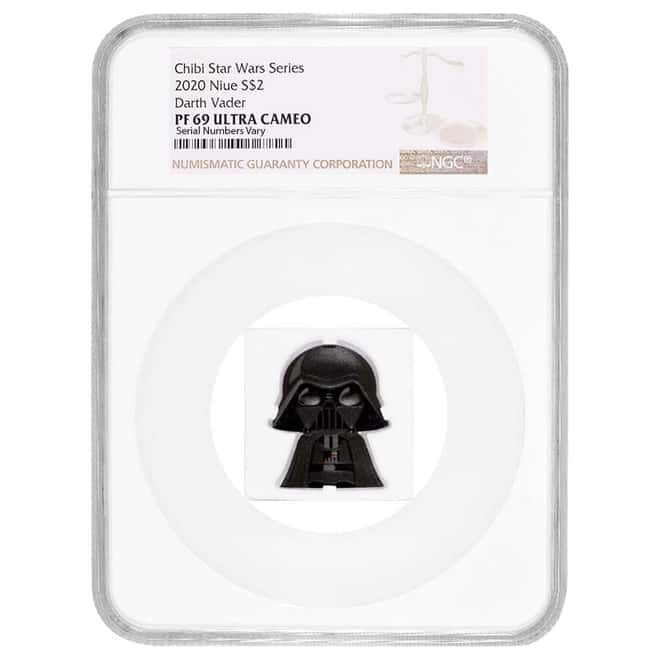 2020 1 oz Colorized Silver Star Wars - Darth Vader - Niue Chibi Coin Collection NGC PF 69 UCAM