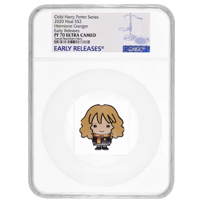 2020 1 oz Colorized Silver Harry Potter - Hermione Granger - Niue Chibi Coin Collection NGC PF 70 UCAM ER