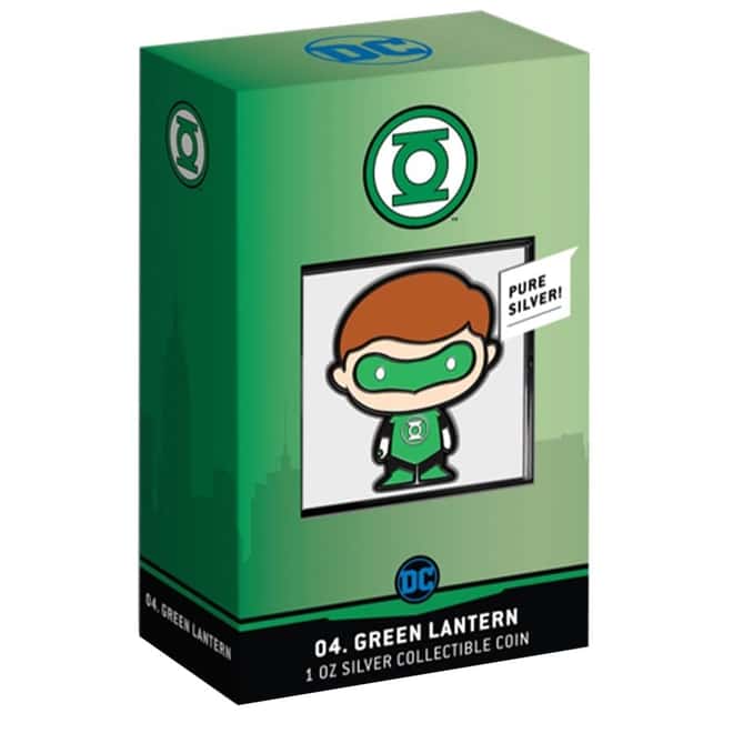 2020 1 oz Colorized Silver DC Comics - Green Lantern - Niue Chibi Coin Collection (w/Box & COA)