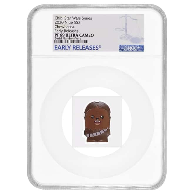 2020 1 oz Colorized Silver Star Wars - Chewbacca - Niue Chibi Coin Collection NGC PF 69 UCAM ER