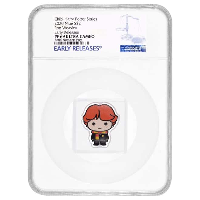 2020 1 oz Colorized Silver Harry Potter - Ron Weasley - Niue Chibi Coin Collection NGC PF 69 UCAM ER