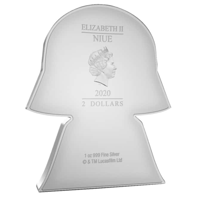2020 1 oz Colorized Silver Star Wars - Darth Vader - Niue Chibi Coin Collection $2 Coin (w/Box & COA)