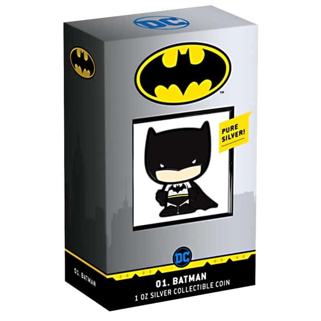 2020 1 oz Colorized Silver DC Comics - Batman - Niue Chibi Coin Collection $2 Coin (w/Box & COA)