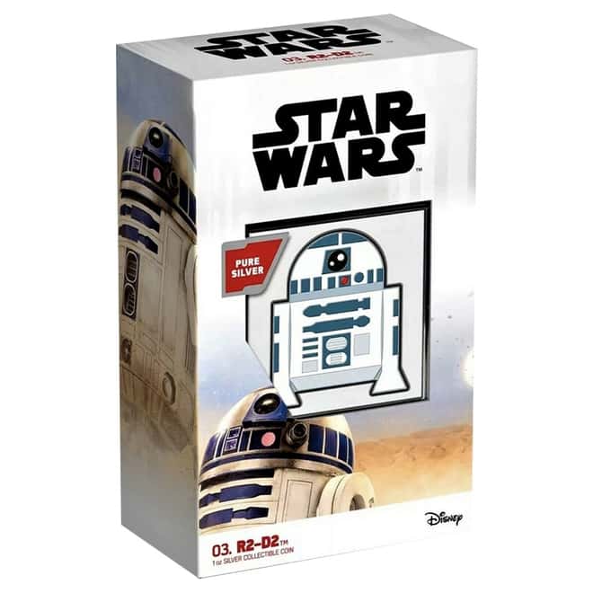 2020 1 oz Colorized Silver Star Wars - R2-D2™ - Niue Chibi Coin Collection $2 Coin (w/Box & COA)